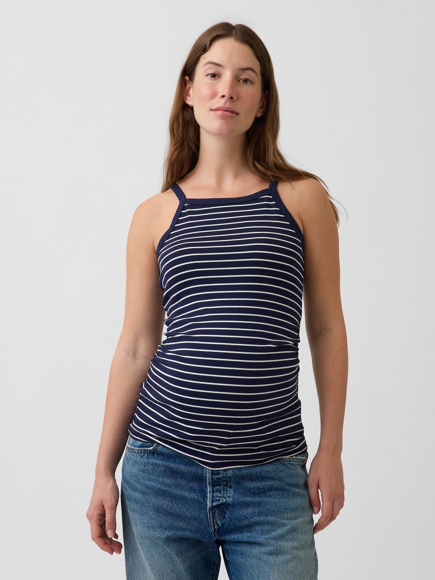 Maternity Modern Apron-Neck Tank Top