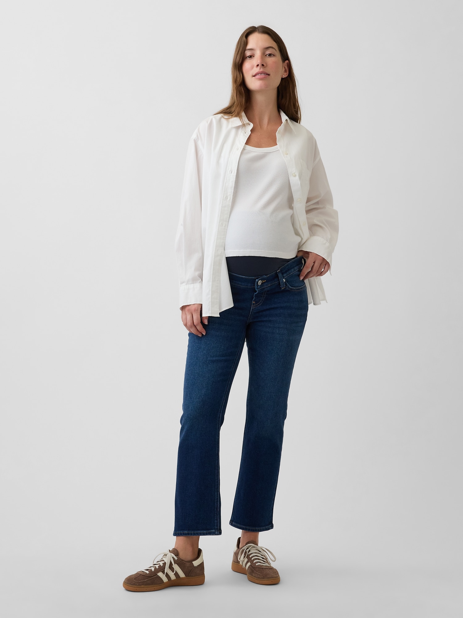 Maternity Full-Panel Straight Jeans