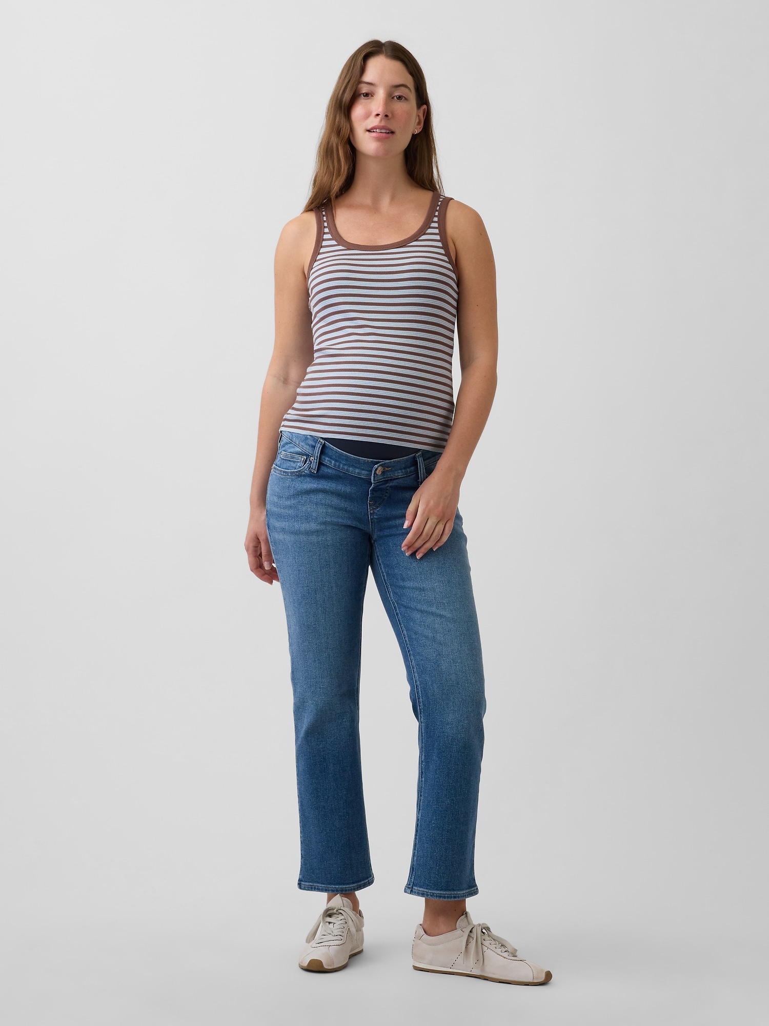 Maternity Full-Panel Straight Jeans