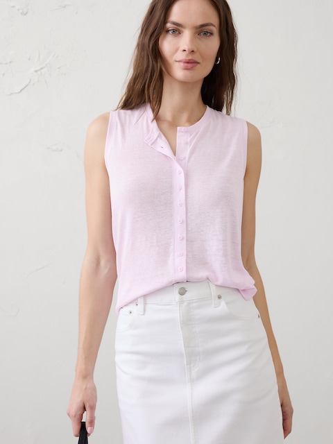 Linen-Blend Tank