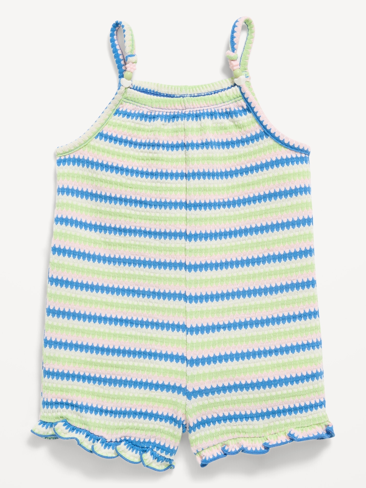 Sleeveless Knit Romper for Toddler Girls