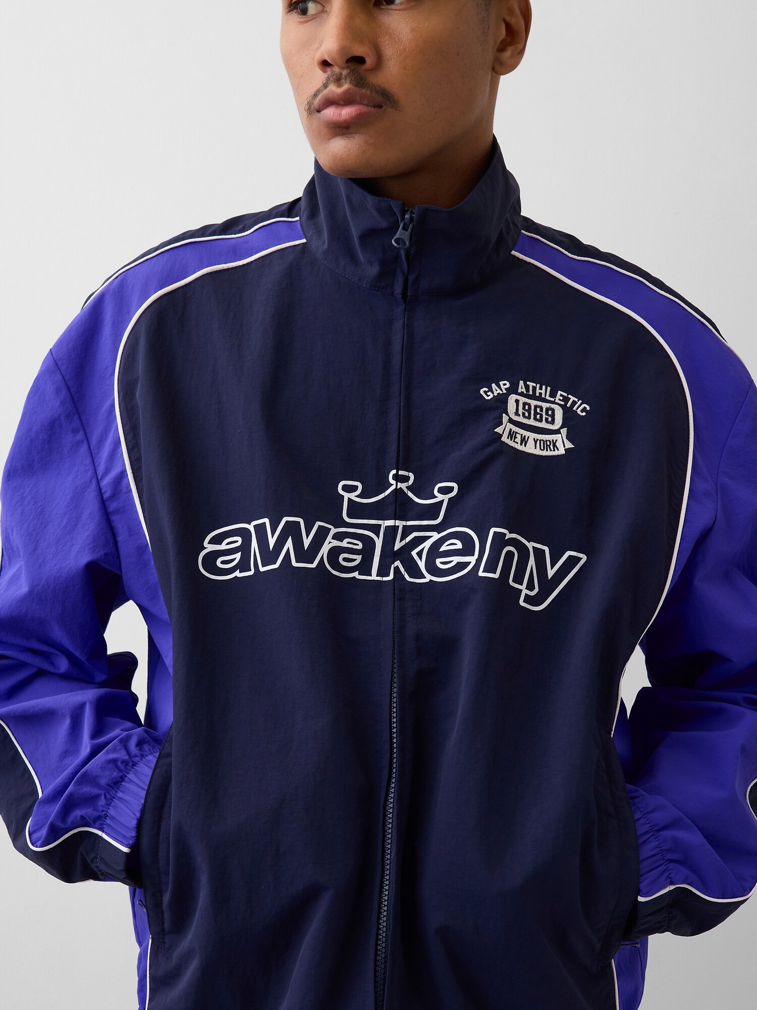 Gap &times; Awake NY リサイクル オーバーサイズ トラック ジャケット-4