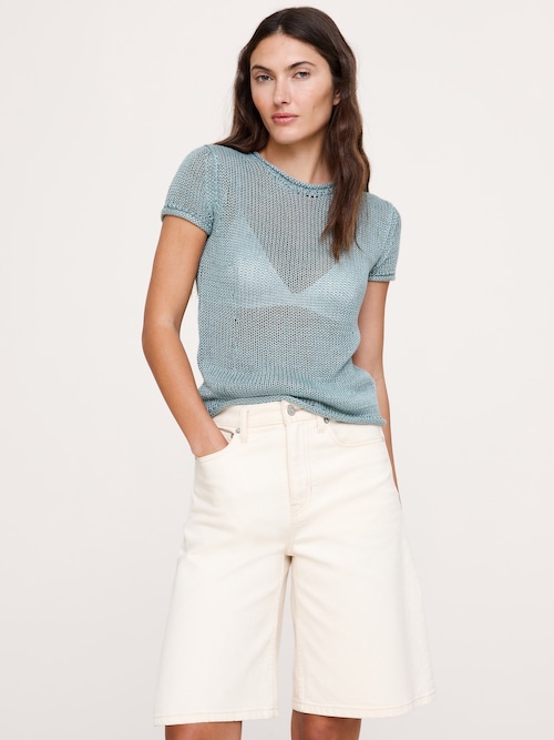 エアルーム リネン ニット Tシャツ