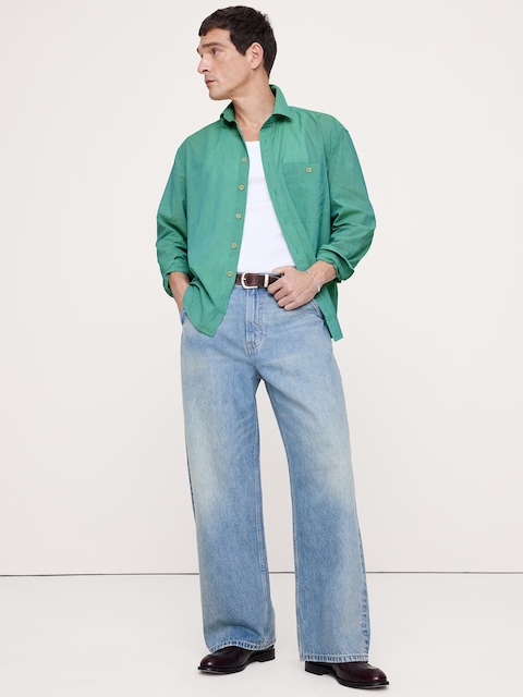 CHEMISE DÉCONTRACTÉE EN COTON D'ÉTÉ LÉGER