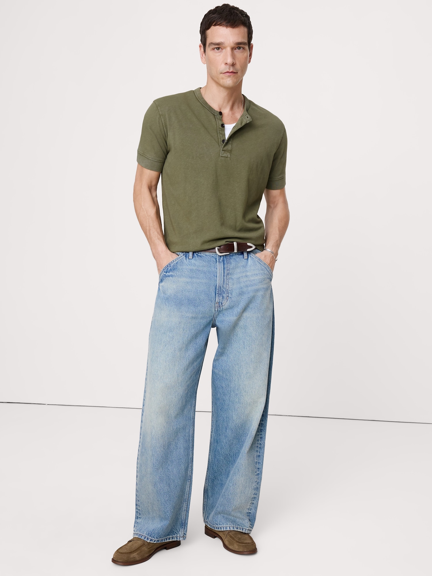 Heirloom Cotton Slub Henley T-Shirt