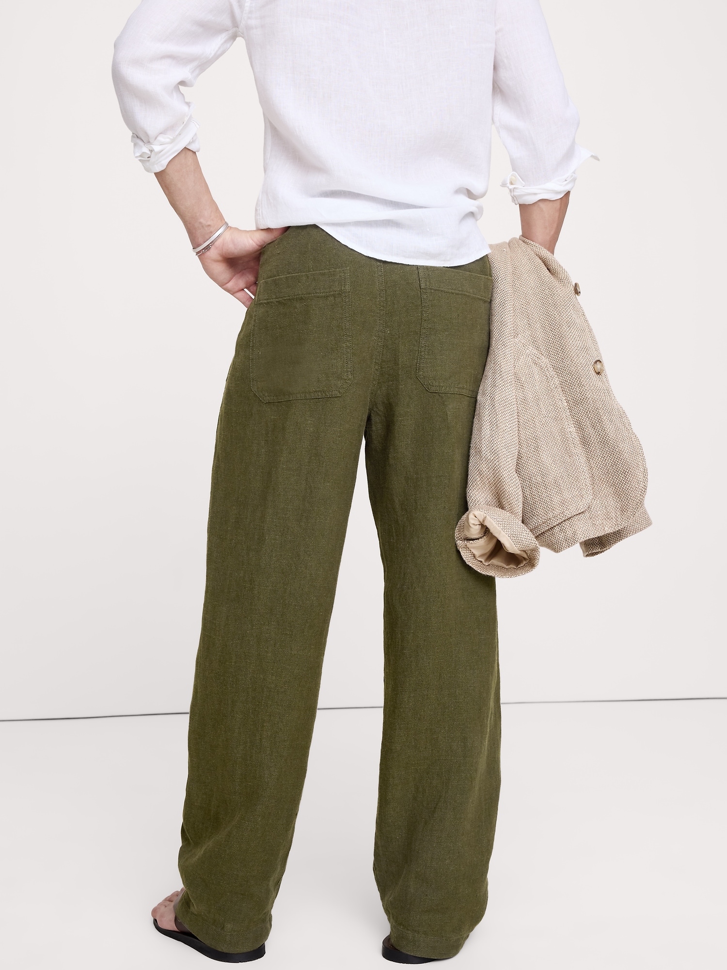Relaxed Linen Utility Beach Pant