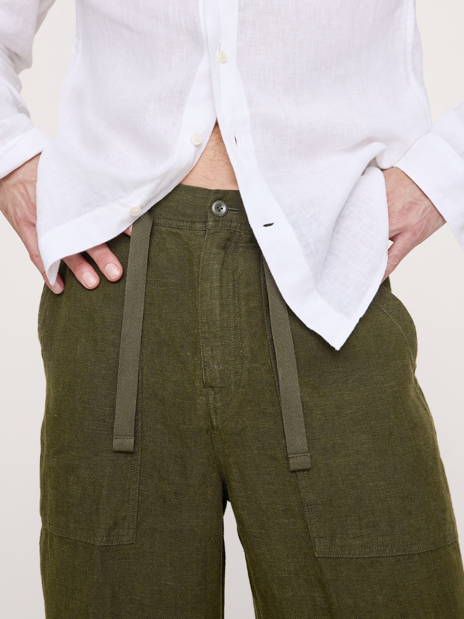 Relaxed Linen Utility Beach Pant