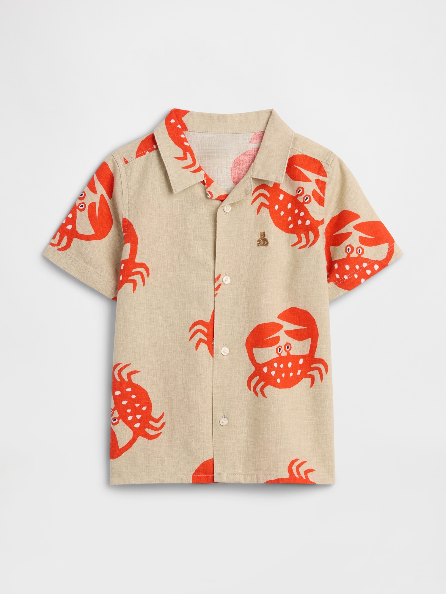 babyGap Brannan Bear Linen-Blend Vacay Shirt