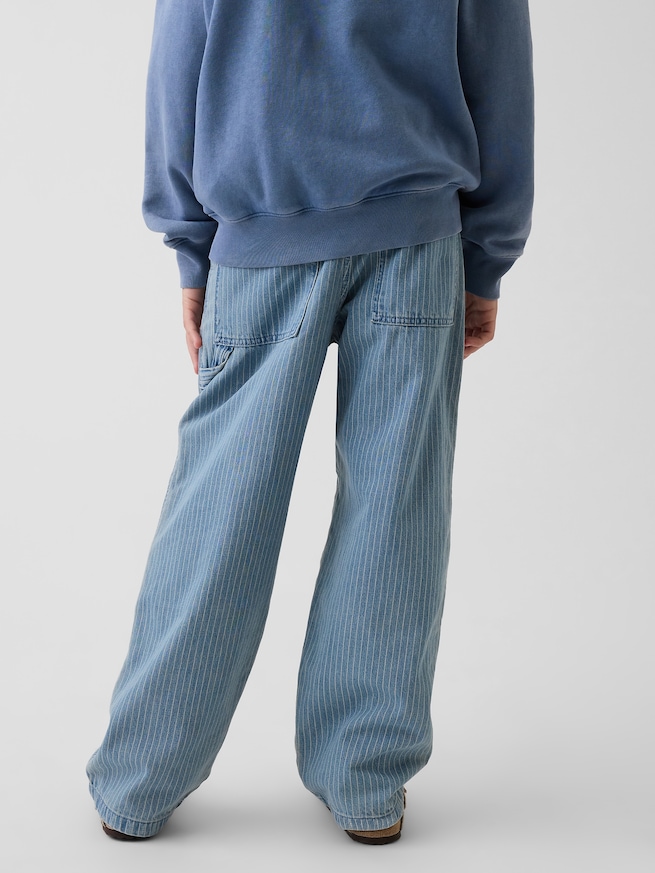 バギー ストライプ ダブルニー カーペンターデニム (キッズ)-2