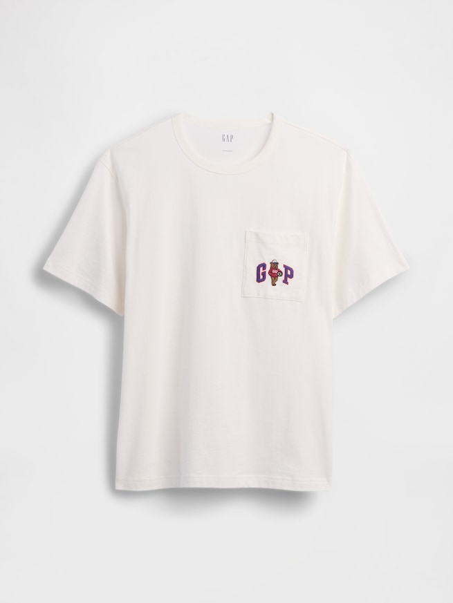 リラックスフィット ブラナンベア GAPロゴTシャツ-4