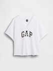 フレンチテリー オーバーサイズ GAPロゴ Vネック スウェットシャツ-4