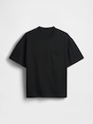 オーバーサイズ クロップド ポケットTシャツ-4