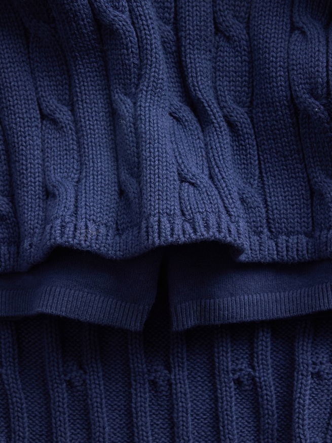 コットン100% コットンケーブルニット ミニスカート・スコート-3