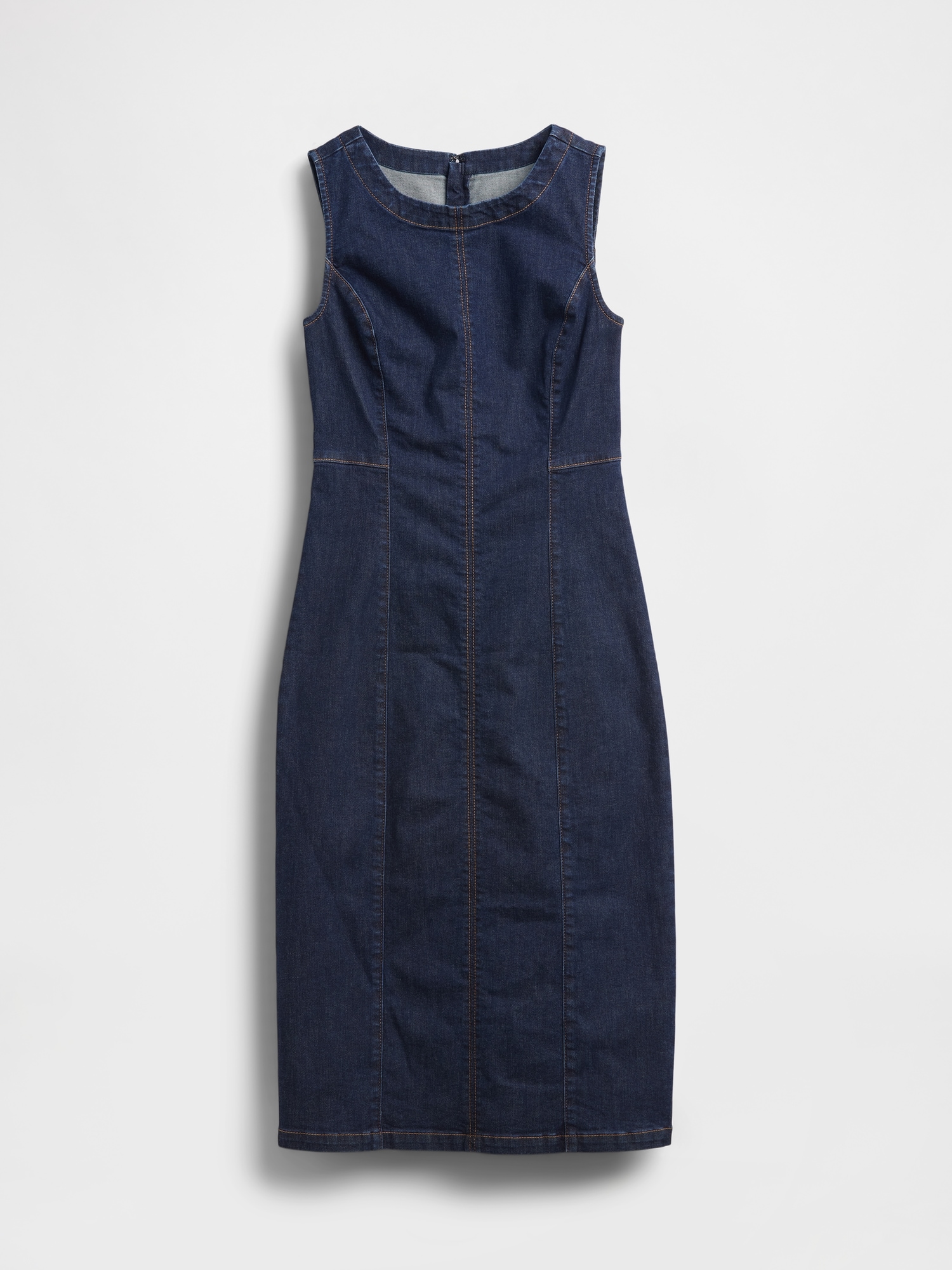 Denim Bodycon Midi Dress