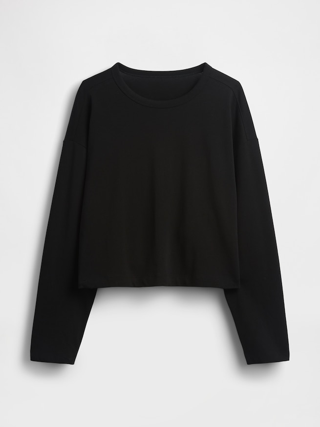 ニット オーバーサイズ クロップドTシャツ-3