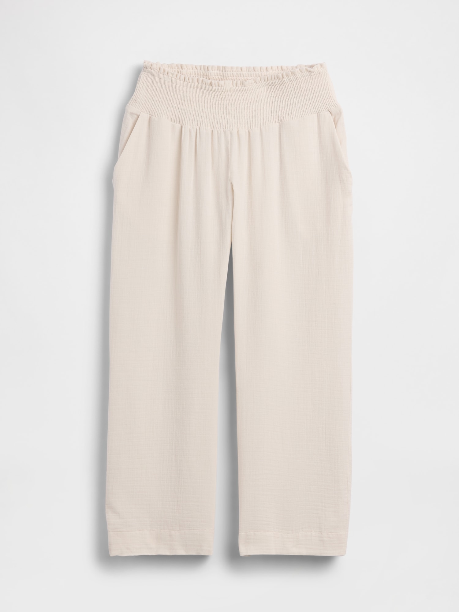 Maternity Cotton Gauze Full Panel Pants