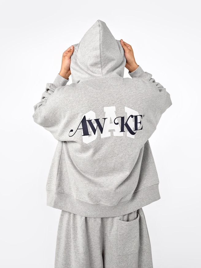 Gap × Awake NY ヘビーウェイト オーバーサイズ ロゴ ジップアップパーカー