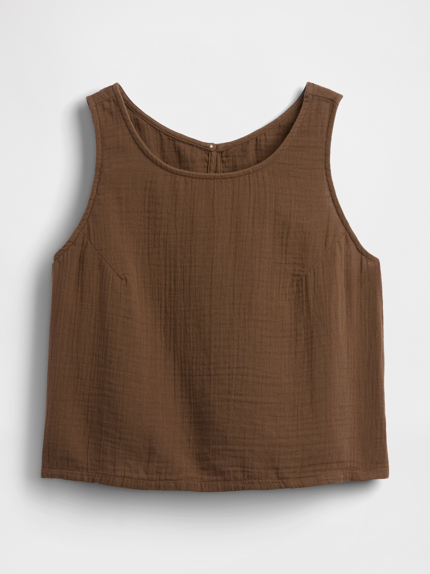 CAMISOLE À DOS NAGEUR EN GAZE DE COTON