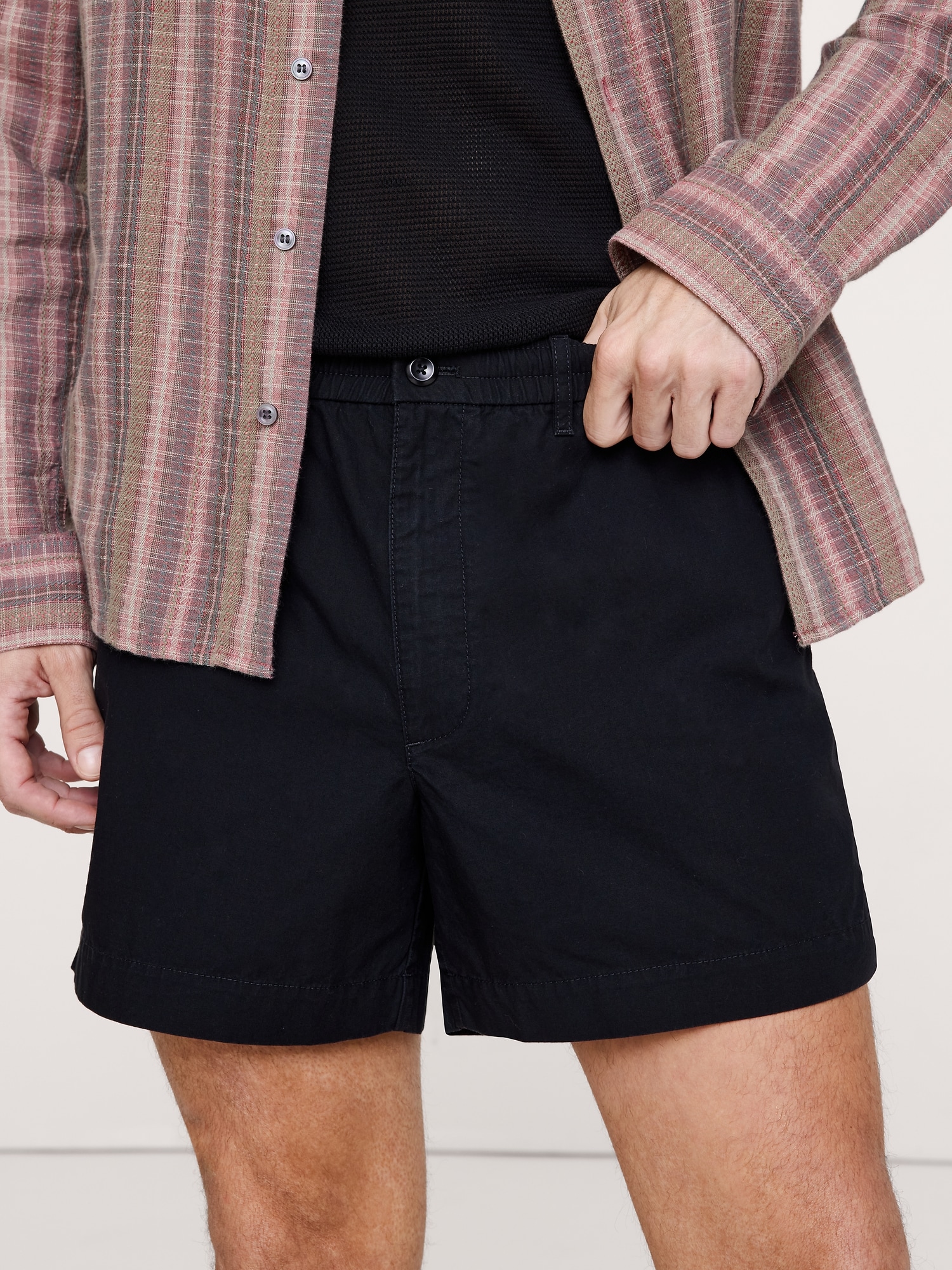 5" Lightweight Cotton Pull-On Short