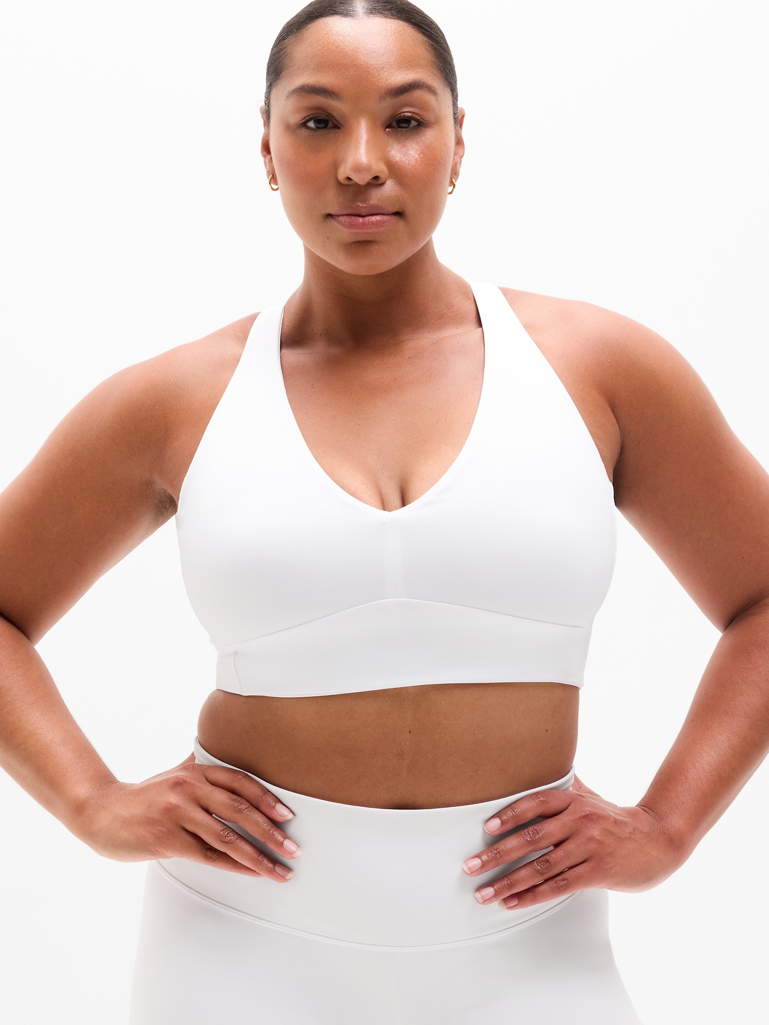 Athleta Women's Transcend Longline Bra D-Dd White  Size L