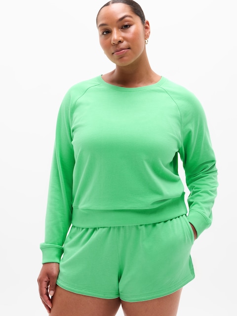 Airy Cotton Terry Crew Sweatshirt