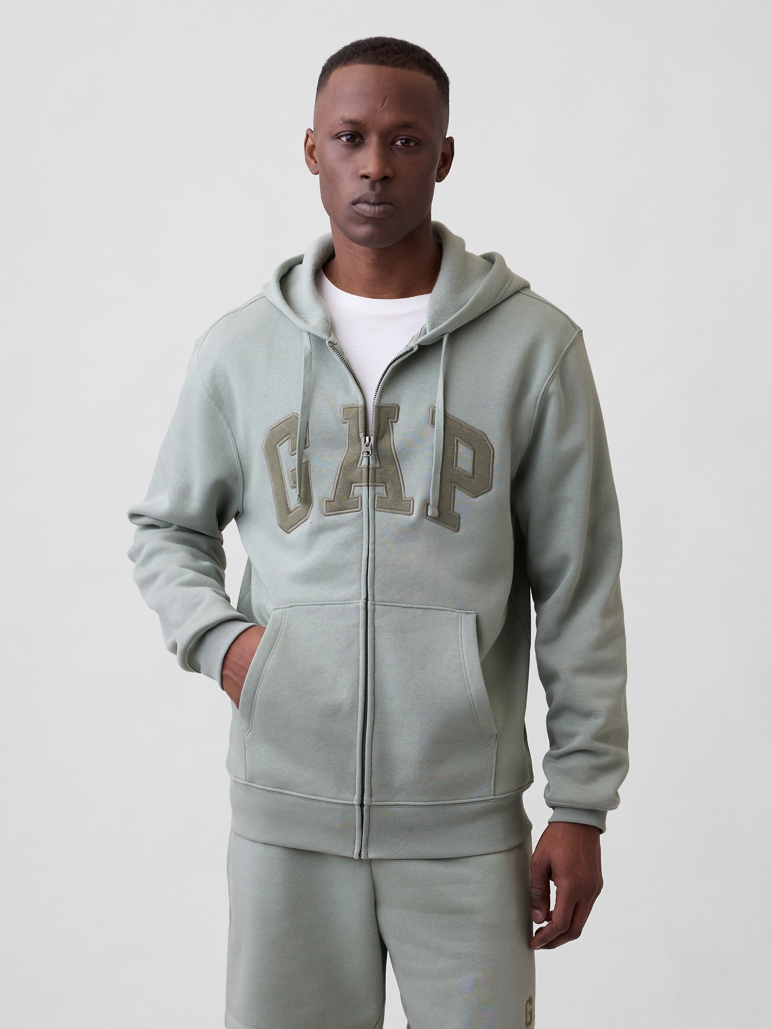 Adult Relaxed Gap Logo Zip Hoodie