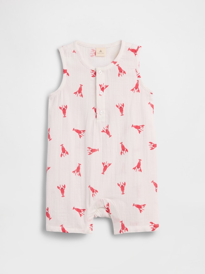 ガーゼ ロンパース (ベビー)-0