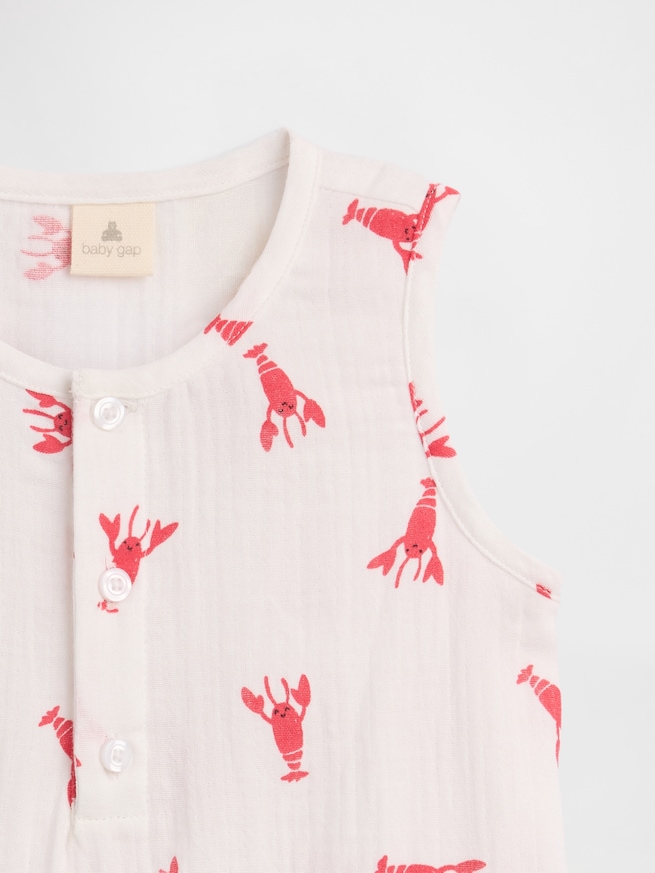 ガーゼ ロンパース (ベビー)-2