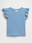 babyGap リブ フラッタースリーブTシャツ-0