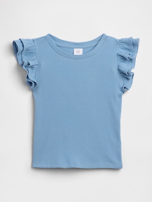 babyGap リブ フラッタースリーブTシャツ