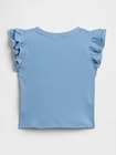 babyGap リブ フラッタースリーブTシャツ-1