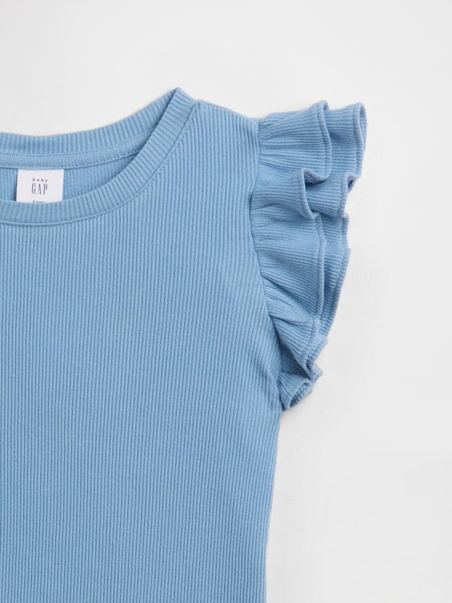 babyGap リブ フラッタースリーブTシャツ-2