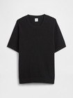 リブ クルーネック ニットTシャツ-2
