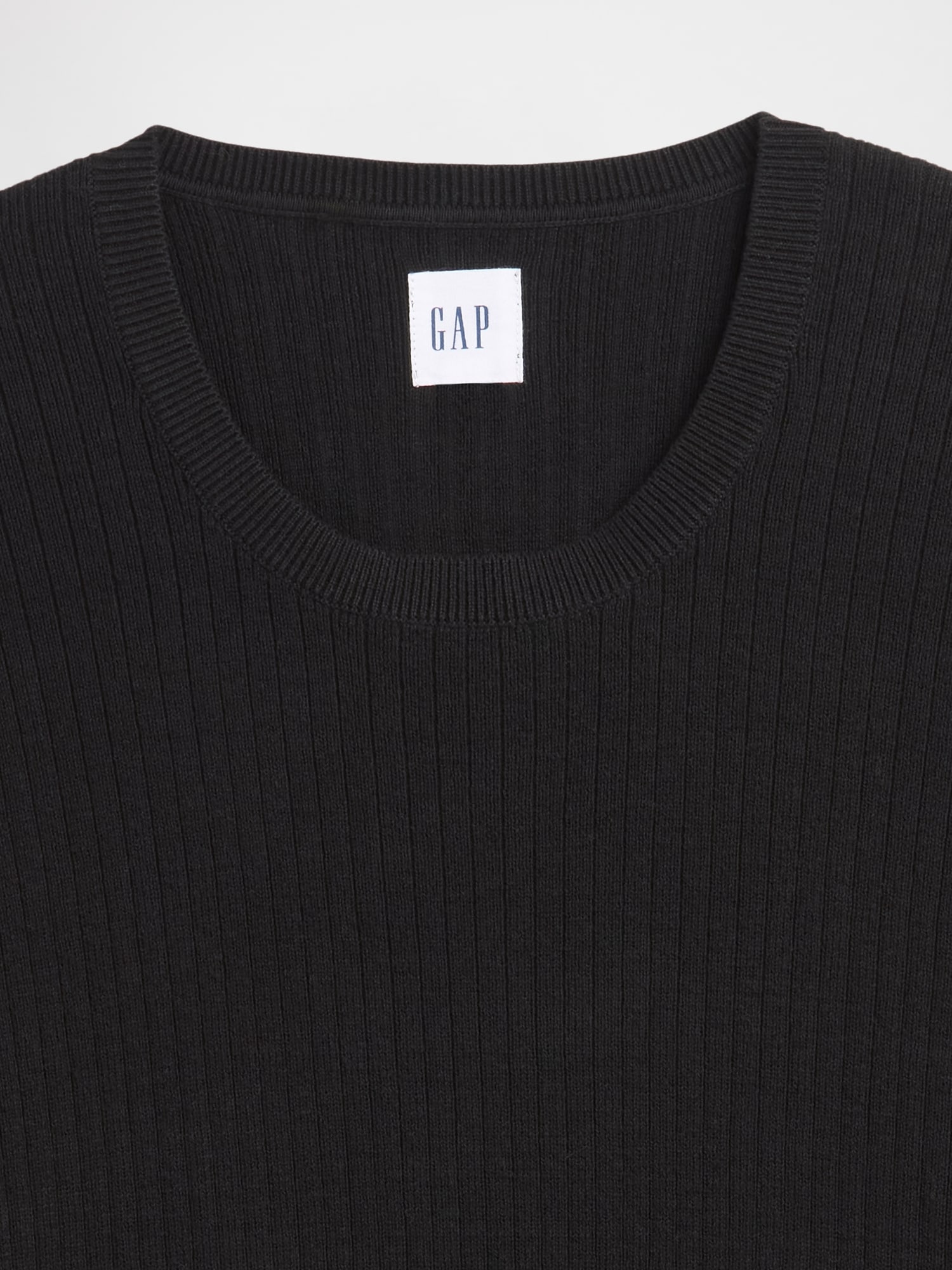 リブ クルーネック ニットTシャツ-3