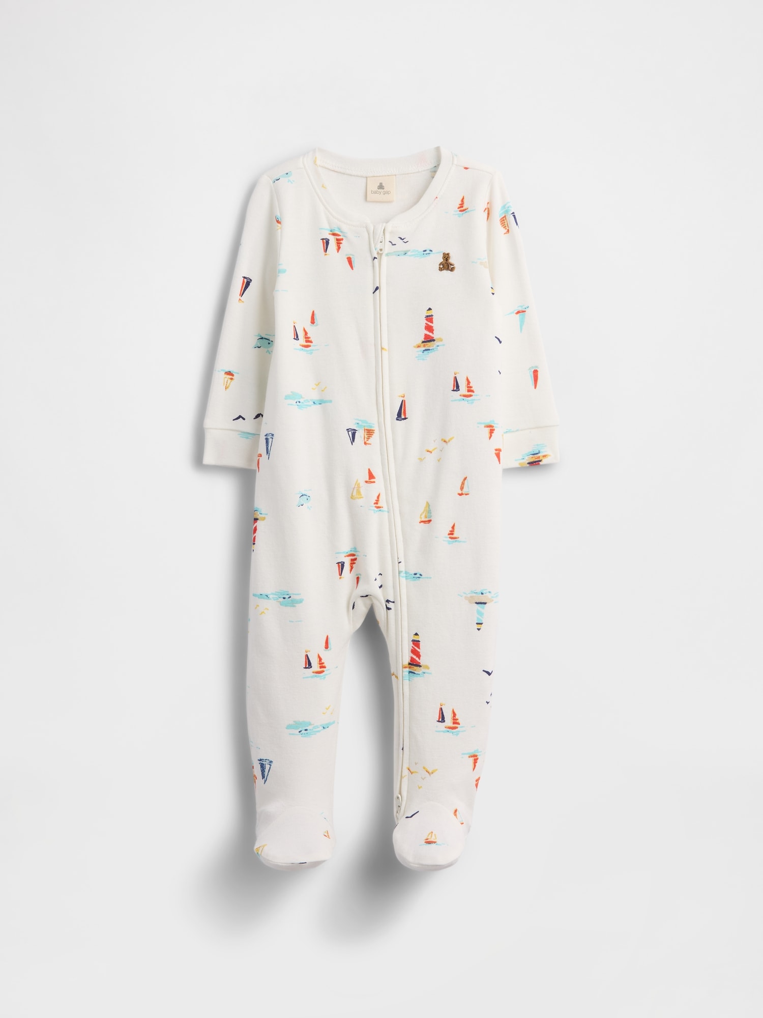 Baby Print Two-Way Zip One-Piece