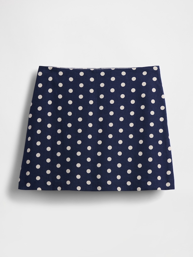 リネンブレンド ミニスカート・スコート-5