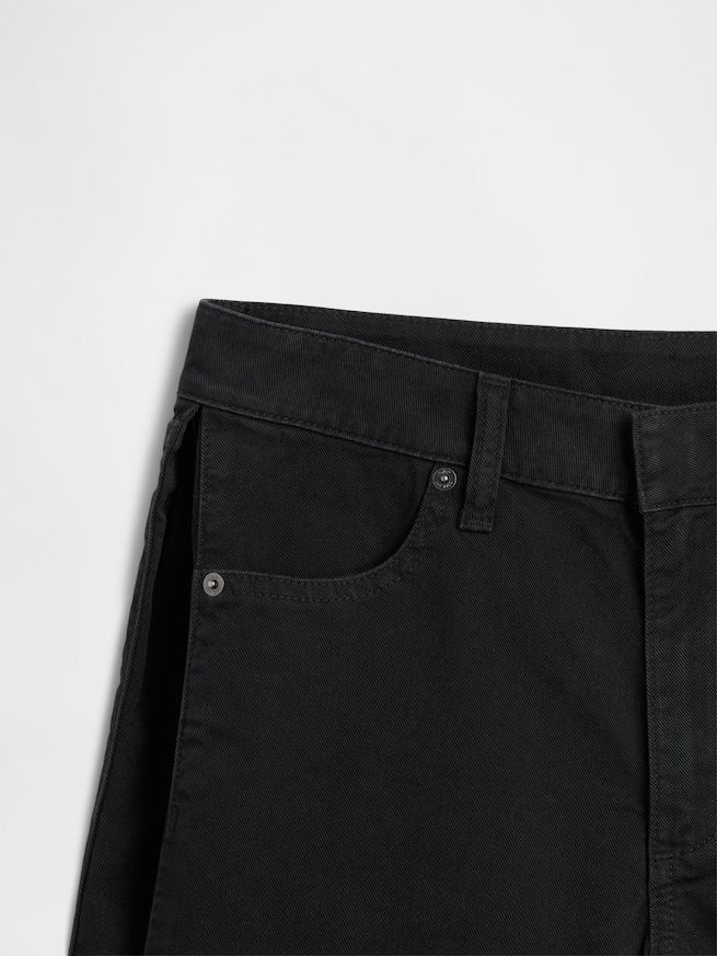 ミッドライズ ツイル サイドプリーツ トラウザーショートパンツ-5