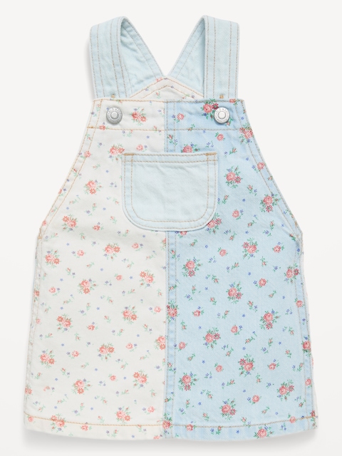 Printed Denim Skirtall Dress for Baby