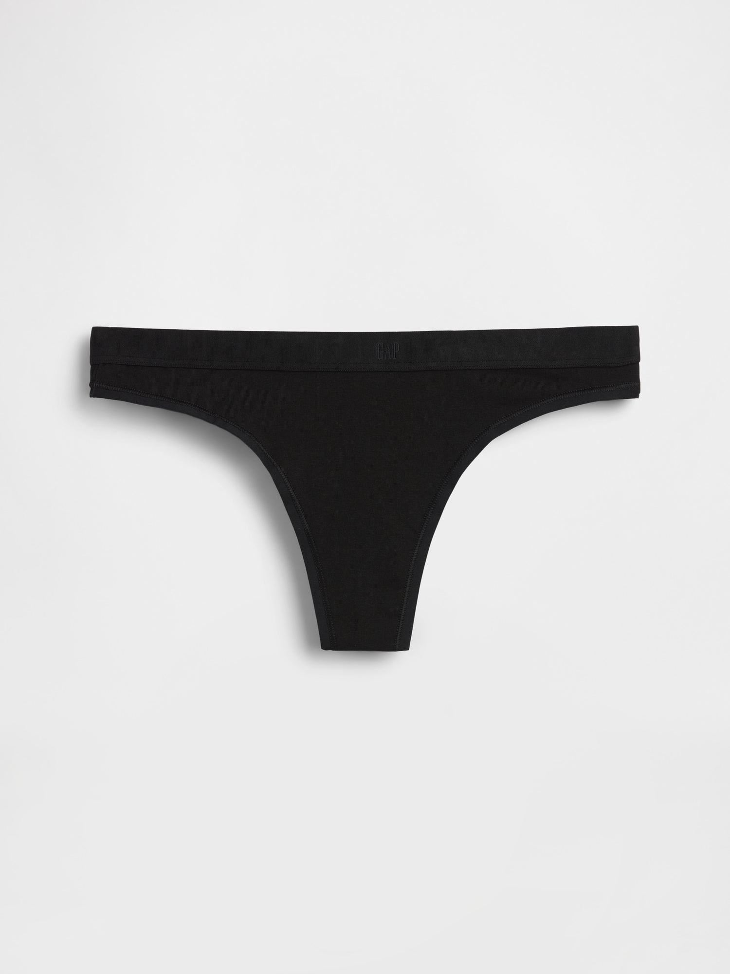 Organic Stretch Cotton Logo Thong