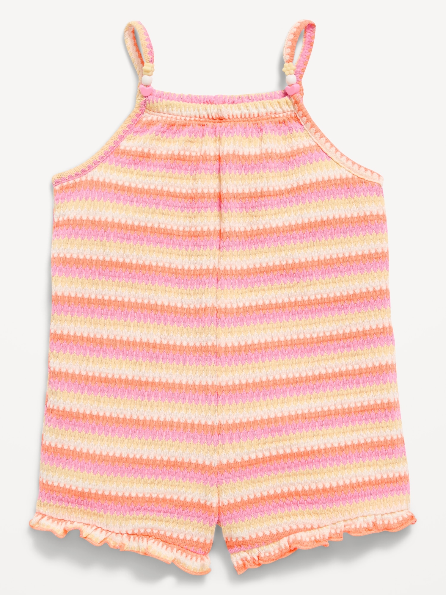 Sleeveless Knit Romper for Toddler Girls