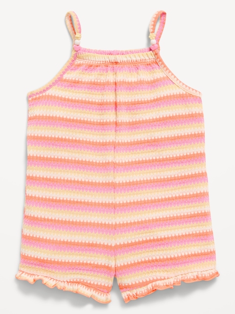 Sleeveless Knit Romper for Toddler Girls