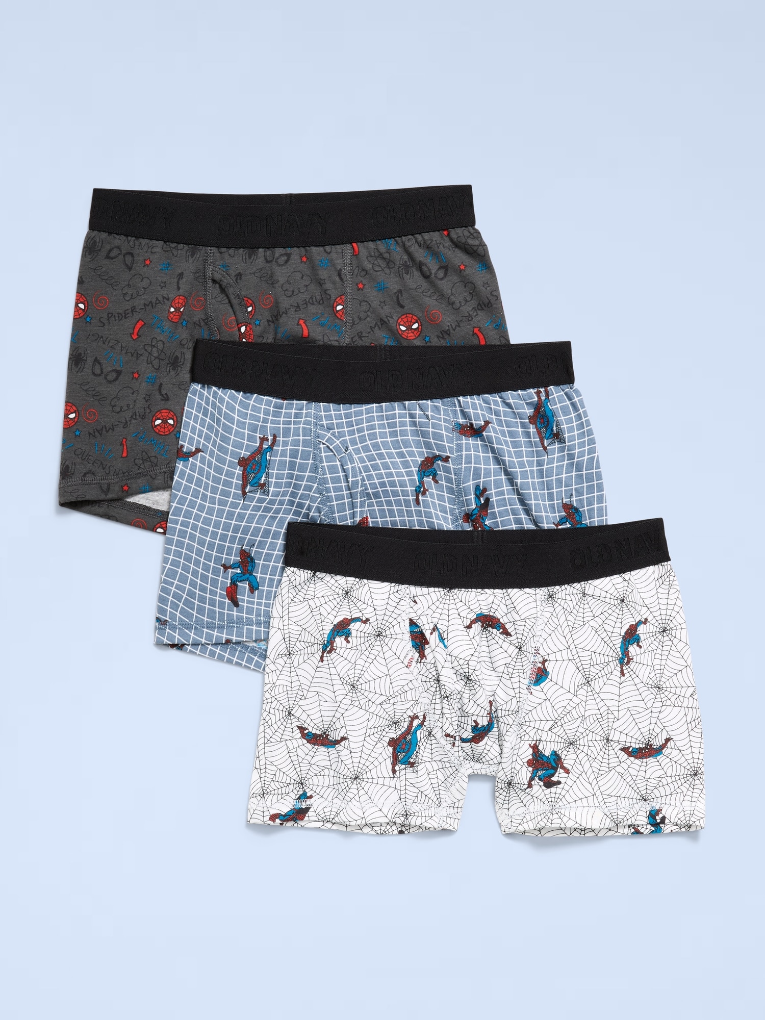 Old Navy x Marvel Spider-Man Boxer-Briefs Underwear 3-Pack for Boys - Spider