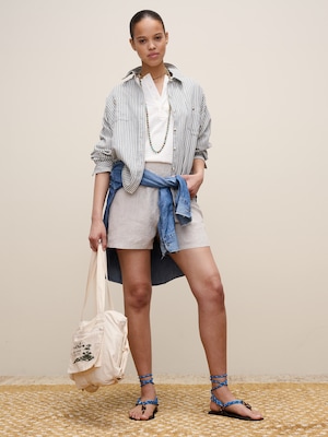 Archive Reissue コットンヘンプ ティッキング シャツ