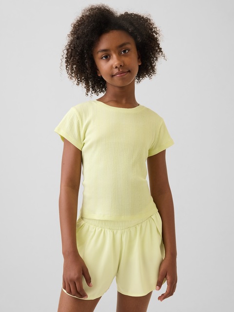 T-SHIRT AJUSTÉ CÔTELÉ MOIRÉ POUR ENFANT