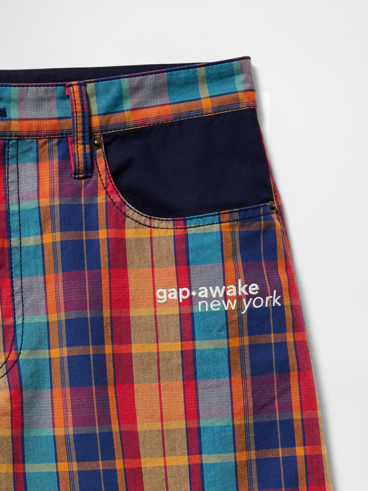 Gap &times; Awake NY プレイド キャンバス バギーショートパンツ-6