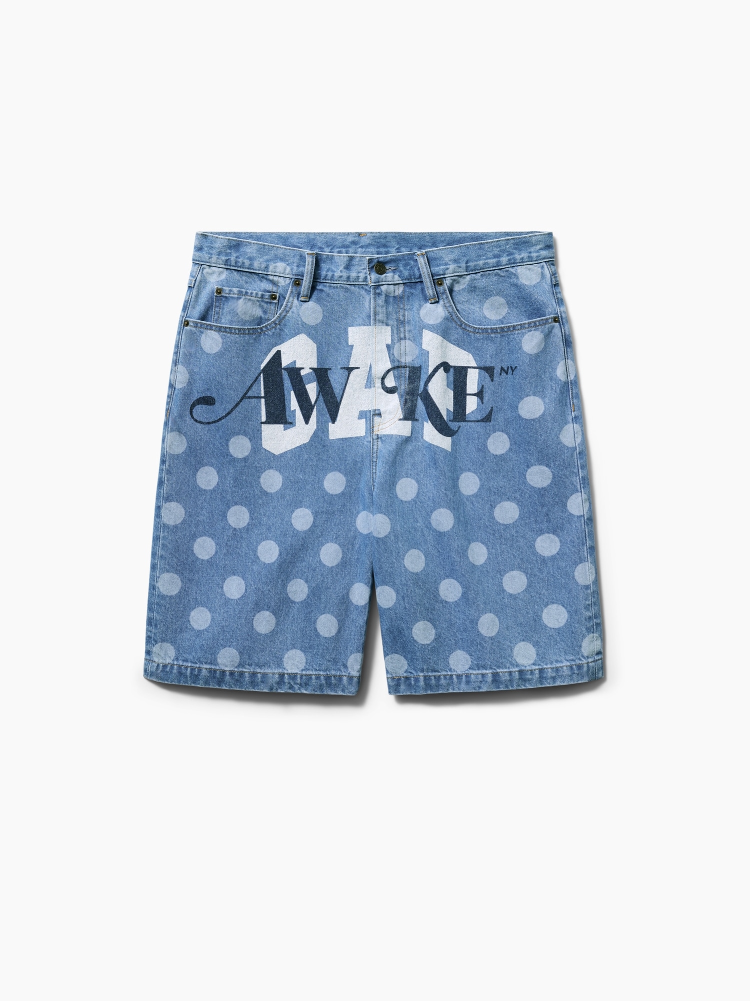 Gap × Awake NY '90s ルーズフィット 水玉 デニムショートパンツ