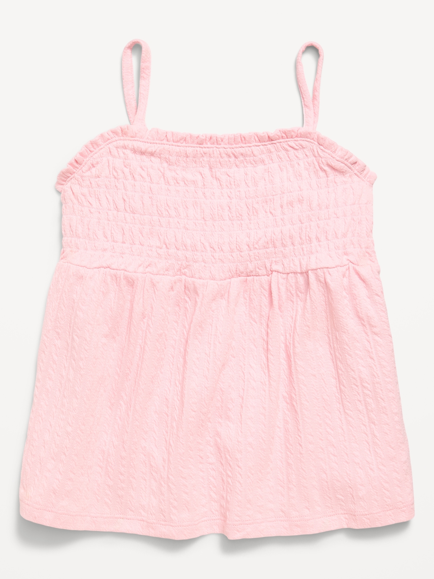 Sleeveless Textured Smocked Top for Girls