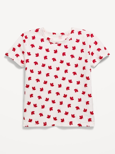 T-SHIRT ULTRA-DOUX À MOTIF À MANCHES COURTES POUR FILLE