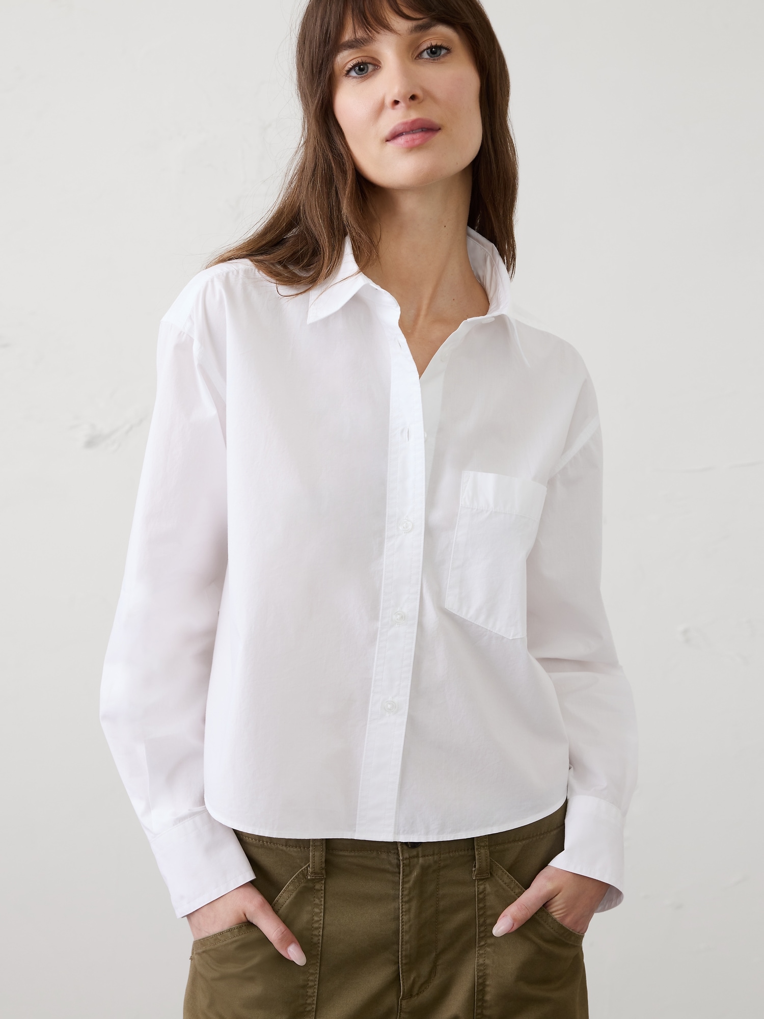 Cotton Cropped Shirt