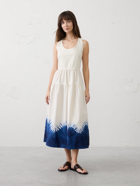 Dropped-Waist Midi Dress